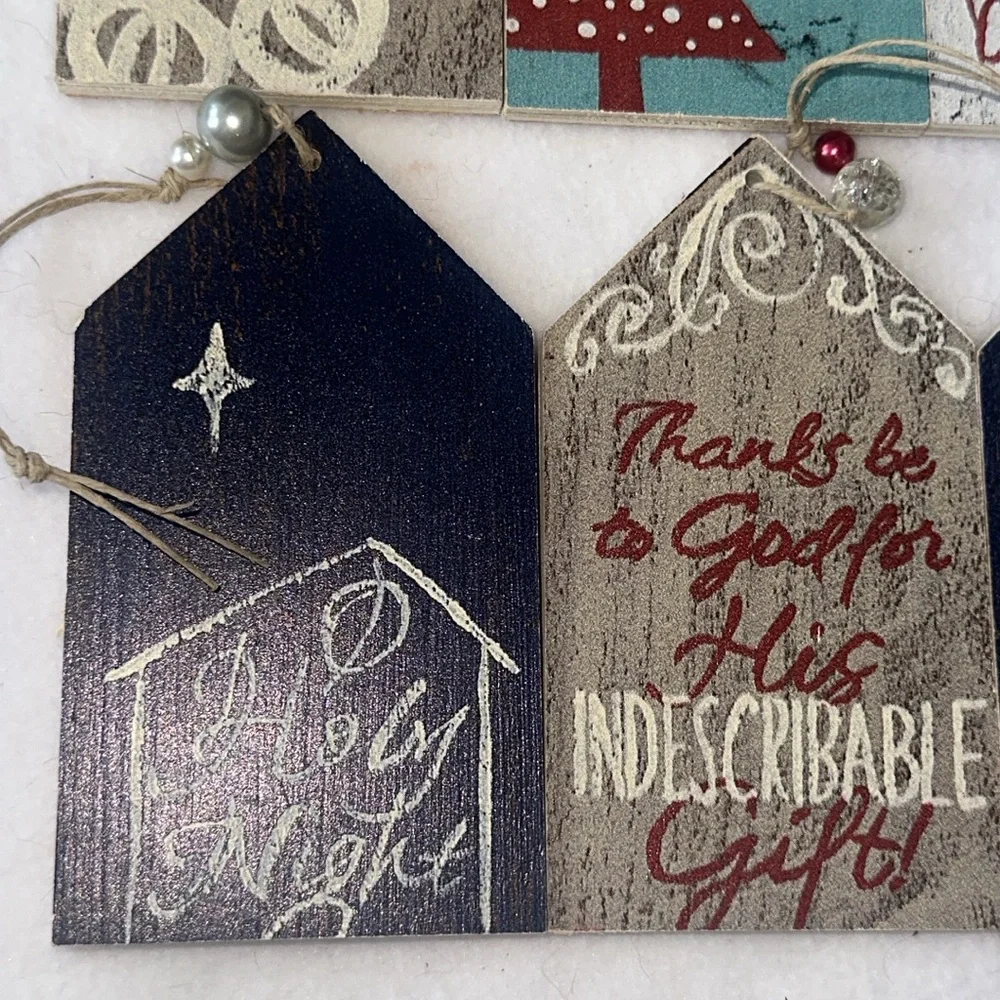 Handmade wooden ornament Scripted Simplicity Handcrafted Rustic Cottage Core NEW